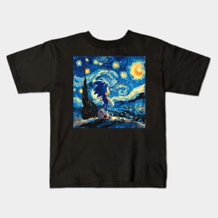 sonic starry night Kids T-Shirt